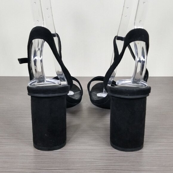 Jeffrey Campbell Peonies Sandals, Black Suede, Womens Size 10 M - Picture 5 of 13
